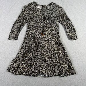 Explorations Vintage 90s Black Floral Fairy Grunge Cottage Core Mini Dress 7
